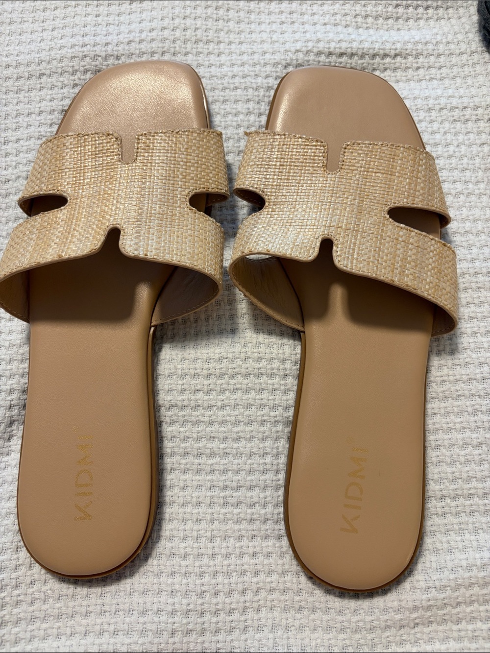 Woven Slide Sandals in Tan – Style
